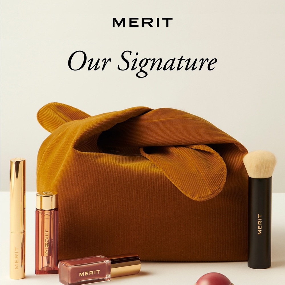 MERIT Brown Cosmetic Bag